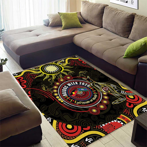 50 Years Of Deadly NAIDOC Week 2026 Area Rug Aussie Kangaroo Aboriginal Art