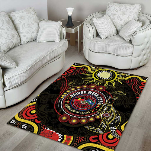 50 Years Of Deadly NAIDOC Week 2026 Area Rug Aussie Kangaroo Aboriginal Art