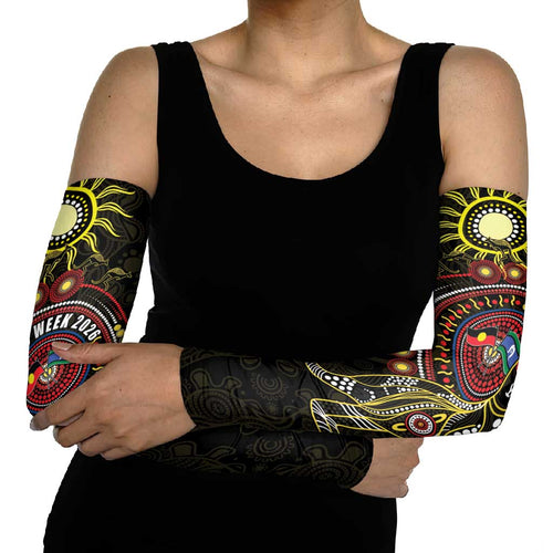 50 Years Of Deadly NAIDOC Week 2026 Arm Sleeves Aussie Kangaroo Aboriginal Art