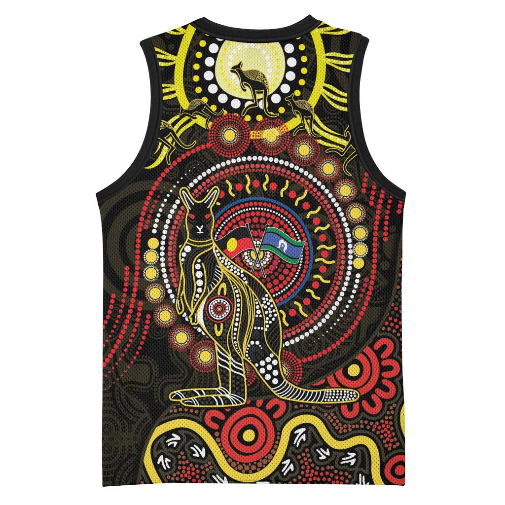 50 Years Of Deadly NAIDOC Week 2026 Basketball Jersey Aussie Kangaroo Aboriginal Art