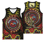50 Years Of Deadly NAIDOC Week 2026 Basketball Jersey Aussie Kangaroo Aboriginal Art