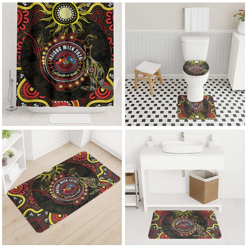 50 Years Of Deadly NAIDOC Week 2026 Bathroom Set Aussie Kangaroo Aboriginal Art