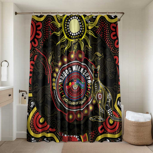 50 Years Of Deadly NAIDOC Week 2026 Bathroom Set Aussie Kangaroo Aboriginal Art