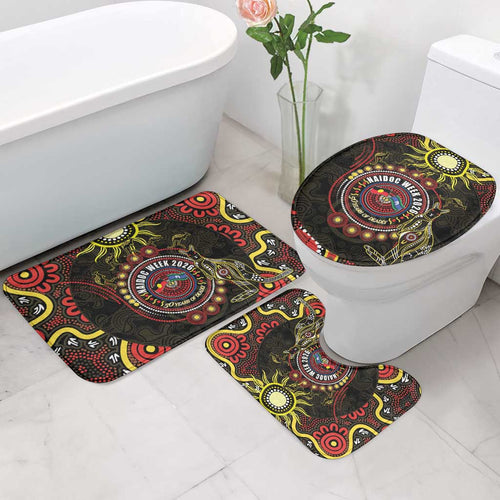 50 Years Of Deadly NAIDOC Week 2026 Bathroom Set Aussie Kangaroo Aboriginal Art