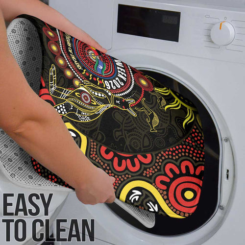 50 Years Of Deadly NAIDOC Week 2026 Bathroom Set Aussie Kangaroo Aboriginal Art
