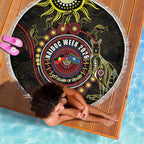 50 Years Of Deadly NAIDOC Week 2026 Beach Blanket Aussie Kangaroo Aboriginal Art