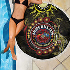 50 Years Of Deadly NAIDOC Week 2026 Beach Blanket Aussie Kangaroo Aboriginal Art