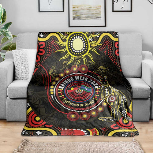 50 Years Of Deadly NAIDOC Week 2026 Blanket Aussie Kangaroo Aboriginal Art