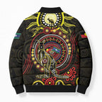 50 Years Of Deadly NAIDOC Week 2026 Bomber Puffer Jacket Aussie Kangaroo Aboriginal Art