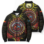 50 Years Of Deadly NAIDOC Week 2026 Bomber Puffer Jacket Aussie Kangaroo Aboriginal Art