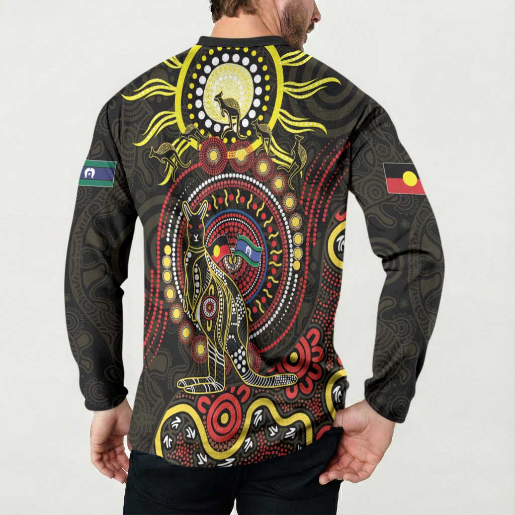 50 Years Of Deadly NAIDOC Week 2026 Button Sweatshirt Aussie Kangaroo Aboriginal Art