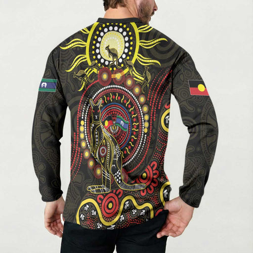 50 Years Of Deadly NAIDOC Week 2026 Button Sweatshirt Aussie Kangaroo Aboriginal Art