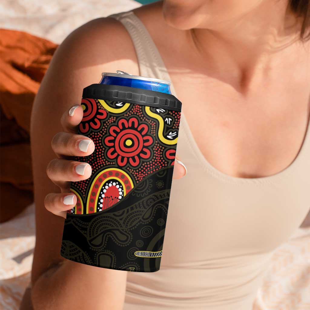 50 Years Of Deadly NAIDOC Week 2026 4 in 1 Can Cooler Tumbler Aussie Kangaroo Aboriginal Art