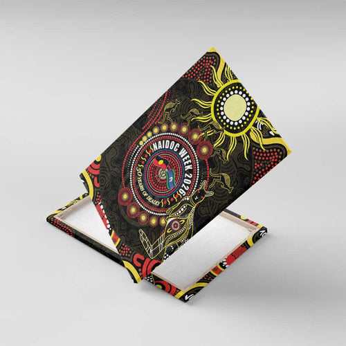 50 Years Of Deadly NAIDOC Week 2026 Canvas Wall Art Aussie Kangaroo Aboriginal Art