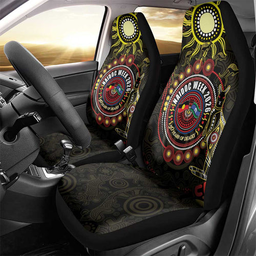 50 Years Of Deadly NAIDOC Week 2026 Car Seat Cover Aussie Kangaroo Aboriginal Art
