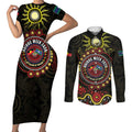 50 Years Of Deadly NAIDOC Week 2026 Couples Matching Short Sleeve Bodycon Dress and Long Sleeve Button Shirt Aussie Kangaroo Aboriginal Art