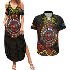 50 Years Of Deadly NAIDOC Week 2026 Couples Matching Summer Maxi Dress and Hawaiian Shirt Aussie Kangaroo Aboriginal Art