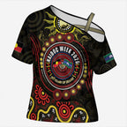 50 Years Of Deadly NAIDOC Week 2026 Cross Shoulder Shirt Aussie Kangaroo Aboriginal Art