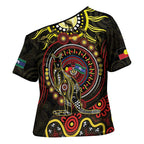 50 Years Of Deadly NAIDOC Week 2026 Cross Shoulder Shirt Aussie Kangaroo Aboriginal Art