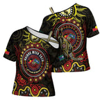 50 Years Of Deadly NAIDOC Week 2026 Cross Shoulder Shirt Aussie Kangaroo Aboriginal Art
