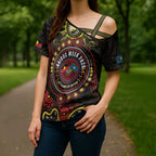 50 Years Of Deadly NAIDOC Week 2026 Cross Shoulder Shirt Aussie Kangaroo Aboriginal Art