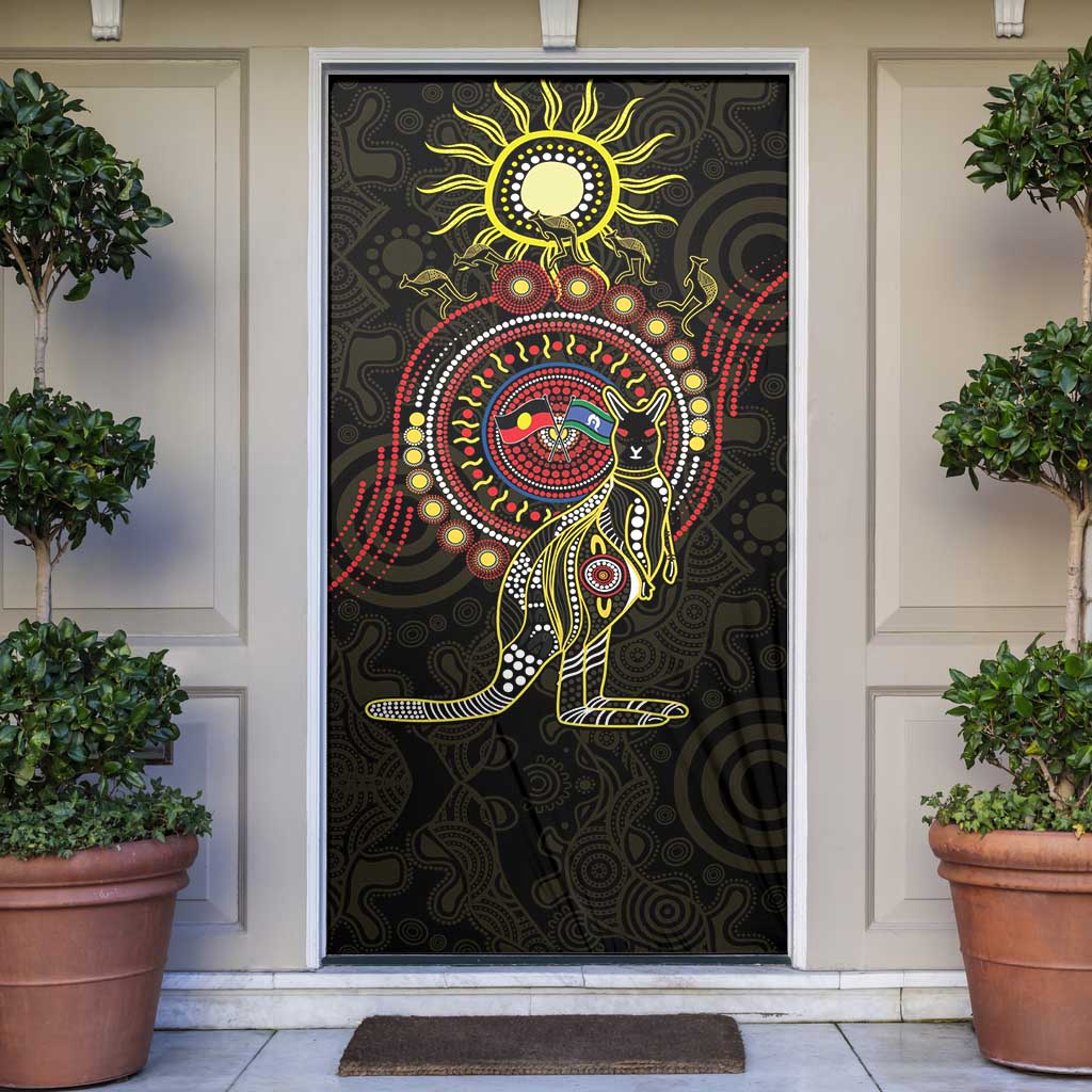50 Years Of Deadly NAIDOC Week 2026 Door Cover Aussie Kangaroo Aboriginal Art