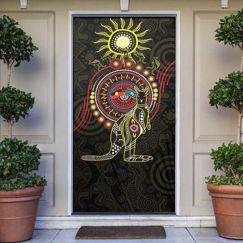50 Years Of Deadly NAIDOC Week 2026 Door Cover Aussie Kangaroo Aboriginal Art