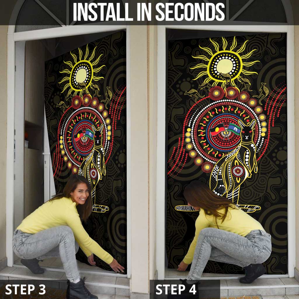 50 Years Of Deadly NAIDOC Week 2026 Door Cover Aussie Kangaroo Aboriginal Art