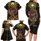 50 Years Of Deadly NAIDOC Week 2026 Family Matching Long Sleeve Bodycon Dress and Hawaiian Shirt Aussie Kangaroo Aboriginal Art