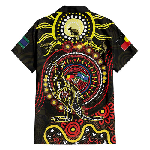 50 Years Of Deadly NAIDOC Week 2026 Family Matching Long Sleeve Bodycon Dress and Hawaiian Shirt Aussie Kangaroo Aboriginal Art