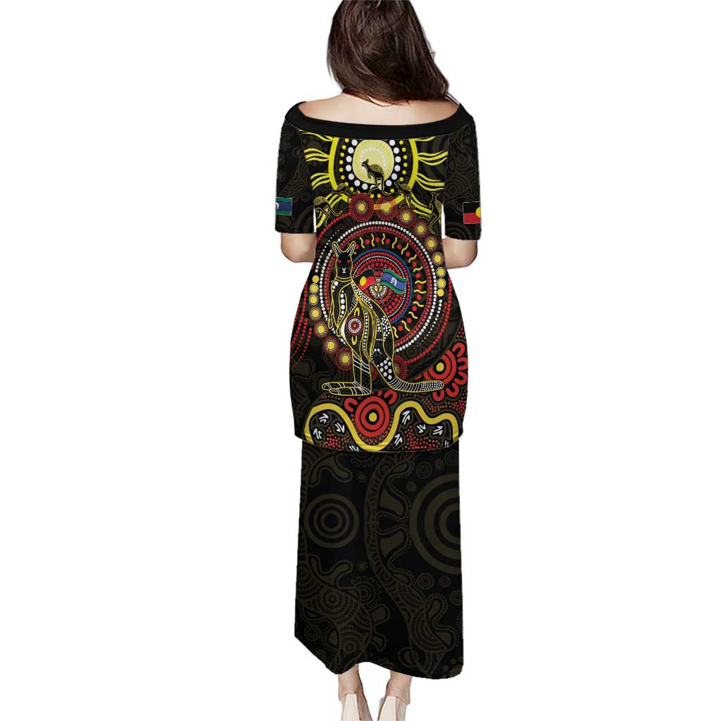 50 Years Of Deadly NAIDOC Week 2026 Family Matching Puletasi and Hawaiian Shirt Aussie Kangaroo Aboriginal Art