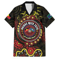 50 Years Of Deadly NAIDOC Week 2026 Family Matching Short Sleeve Bodycon Dress and Hawaiian Shirt Aussie Kangaroo Aboriginal Art