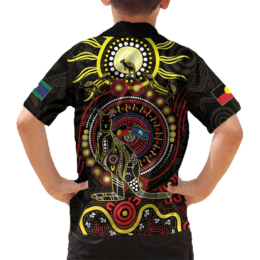 50 Years Of Deadly NAIDOC Week 2026 Family Matching Tank Maxi Dress and Hawaiian Shirt Aussie Kangaroo Aboriginal Art