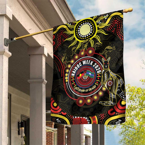 50 Years Of Deadly NAIDOC Week 2026 Garden Flag Aussie Kangaroo Aboriginal Art
