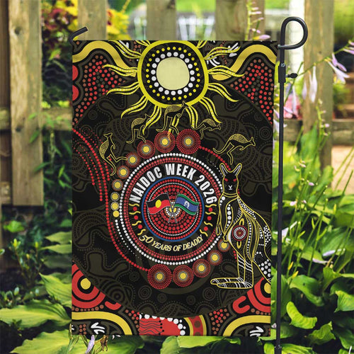 50 Years Of Deadly NAIDOC Week 2026 Garden Flag Aussie Kangaroo Aboriginal Art
