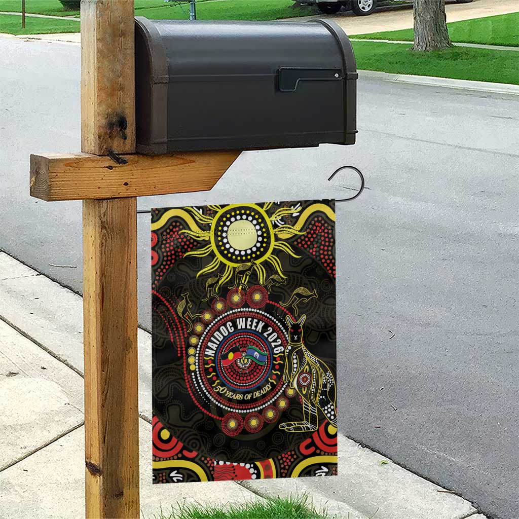 50 Years Of Deadly NAIDOC Week 2026 Garden Flag Aussie Kangaroo Aboriginal Art