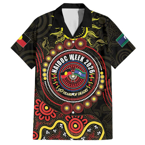 50 Years Of Deadly NAIDOC Week 2026 Hawaiian Shirt Aussie Kangaroo Aboriginal Art