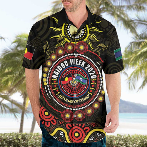 50 Years Of Deadly NAIDOC Week 2026 Hawaiian Shirt Aussie Kangaroo Aboriginal Art
