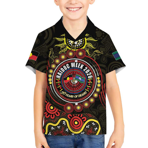 50 Years Of Deadly NAIDOC Week 2026 Hawaiian Shirt Aussie Kangaroo Aboriginal Art