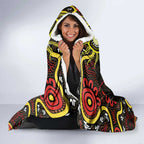 50 Years Of Deadly NAIDOC Week 2026 Hooded Blanket Aussie Kangaroo Aboriginal Art