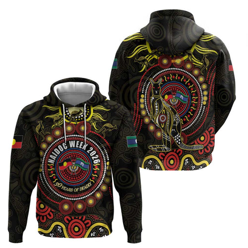 50 Years Of Deadly NAIDOC Week 2026 Hoodie Aussie Kangaroo Aboriginal Art