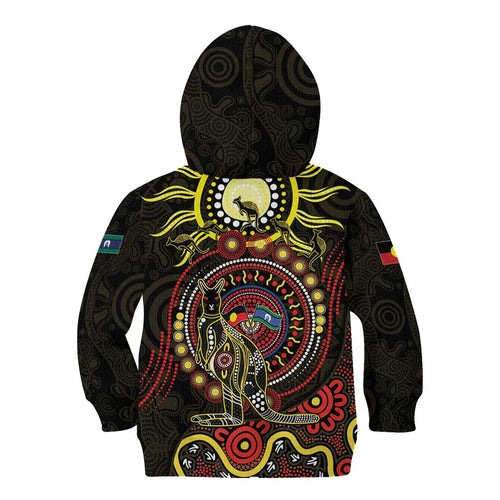 50 Years Of Deadly NAIDOC Week 2026 Kid Hoodie Aussie Kangaroo Aboriginal Art