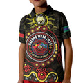 50 Years Of Deadly NAIDOC Week 2026 Kid Polo Shirt Aussie Kangaroo Aboriginal Art
