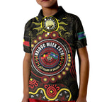 50 Years Of Deadly NAIDOC Week 2026 Kid Polo Shirt Aussie Kangaroo Aboriginal Art