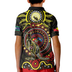50 Years Of Deadly NAIDOC Week 2026 Kid Polo Shirt Aussie Kangaroo Aboriginal Art
