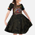 50 Years Of Deadly NAIDOC Week 2026 Kid Short Sleeve Dress Aussie Kangaroo Aboriginal Art