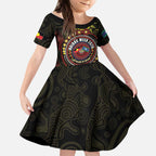 50 Years Of Deadly NAIDOC Week 2026 Kid Short Sleeve Dress Aussie Kangaroo Aboriginal Art