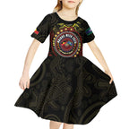 50 Years Of Deadly NAIDOC Week 2026 Kid Short Sleeve Dress Aussie Kangaroo Aboriginal Art