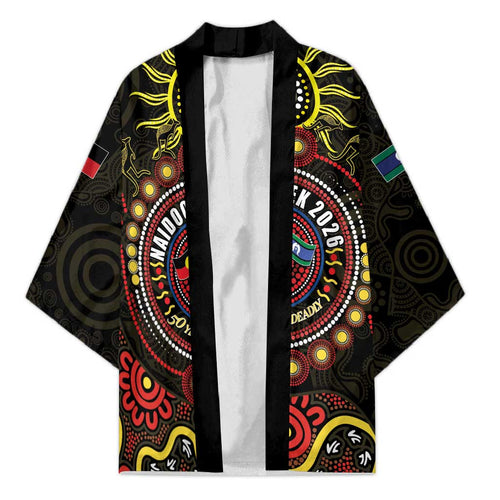 50 Years Of Deadly NAIDOC Week 2026 Kimono Aussie Kangaroo Aboriginal Art