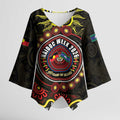 50 Years Of Deadly NAIDOC Week 2026 Kimono Sleeve Blouse Aussie Kangaroo Aboriginal Art